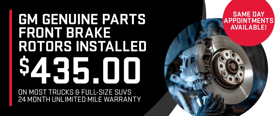 GM Genuine Parts Front Brake Rotors Installed