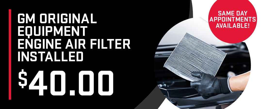 GM Original Equipment Engine Air Filter Installed