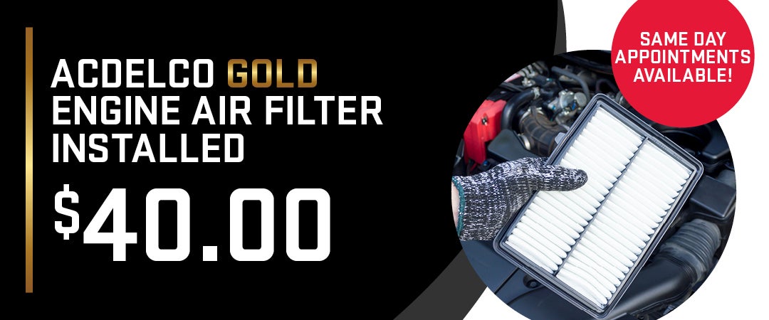ACDelco Gold Engine Air Filter Installed