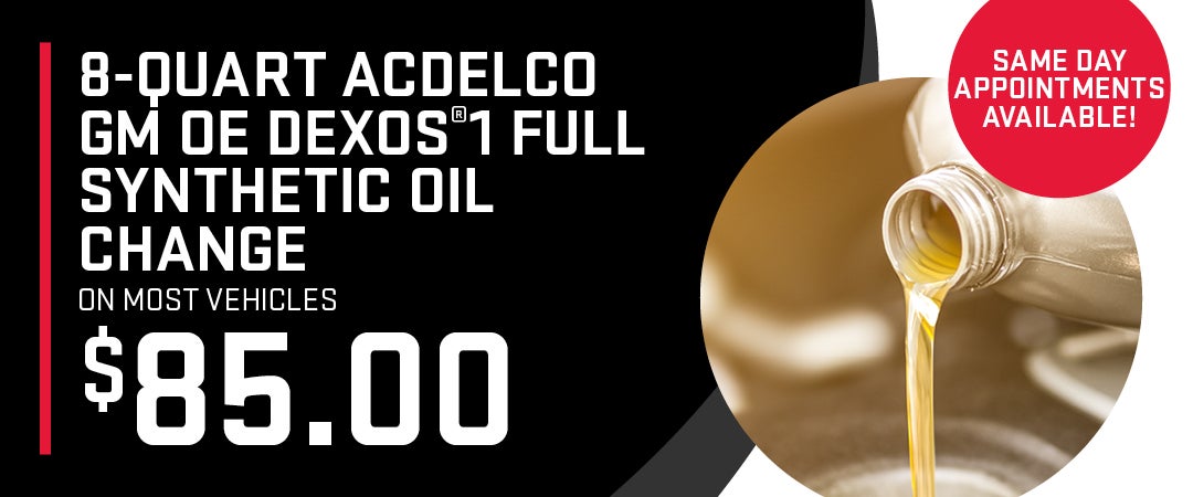 8-Quart ACDelco GM OE Dexos®1 Full Synthetic Oil Change