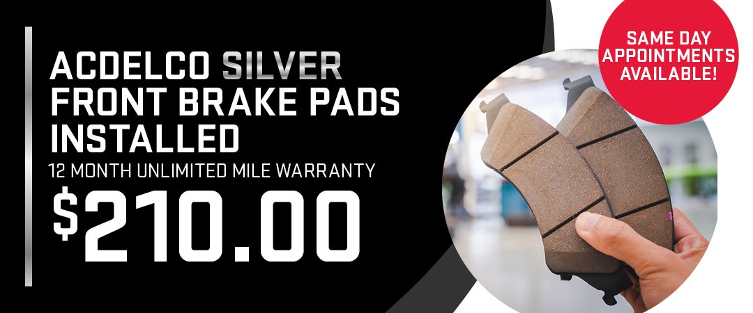 ACDelco Silver Front Brake Pads Installed