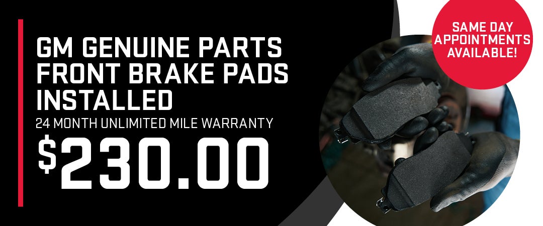 GM Genuine Parts Front Brake Pads Installed