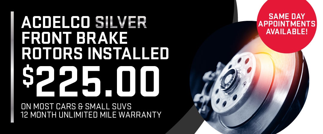 ACDelco Silver Front Brake Rotors Installed