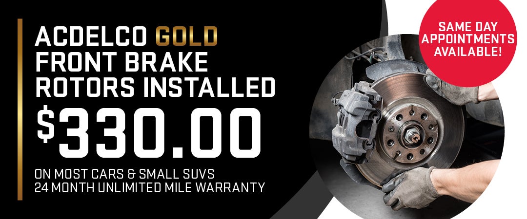 ACDelco Gold Front Brake Rotors Installed