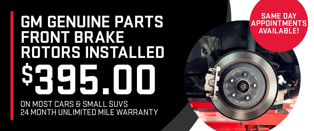 GM Genuine Parts Front Brake Rotors Installed