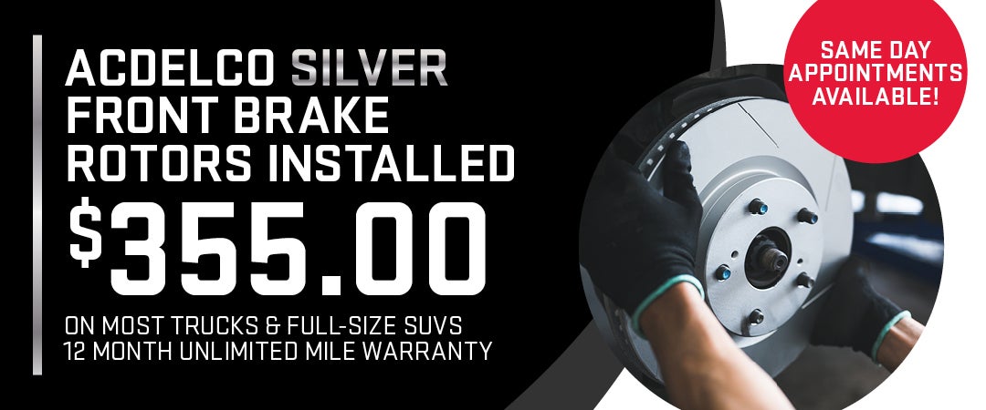 ACDelco Silver Front Brake Rotors Installed