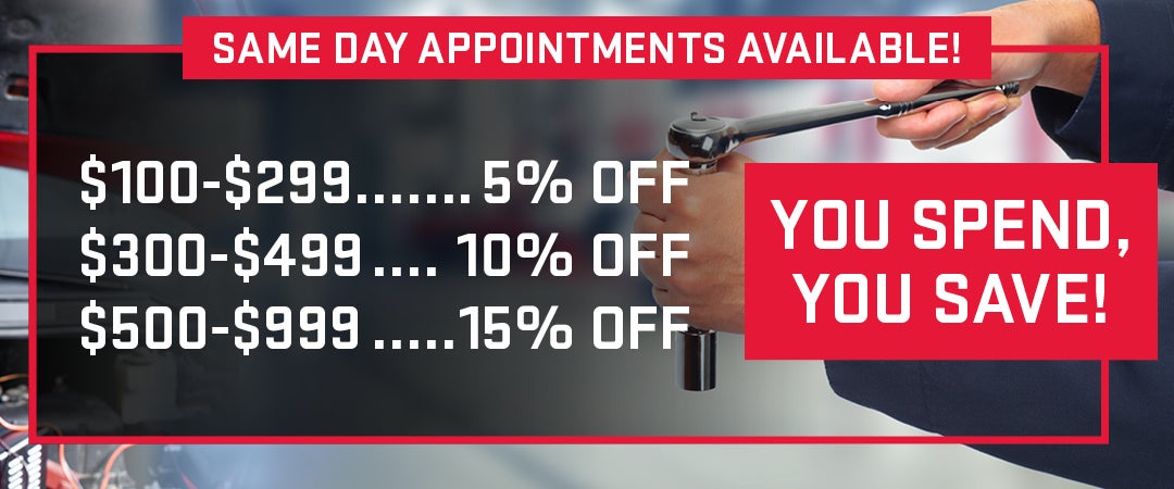 You Spend, You Save! Up to 15% OFF